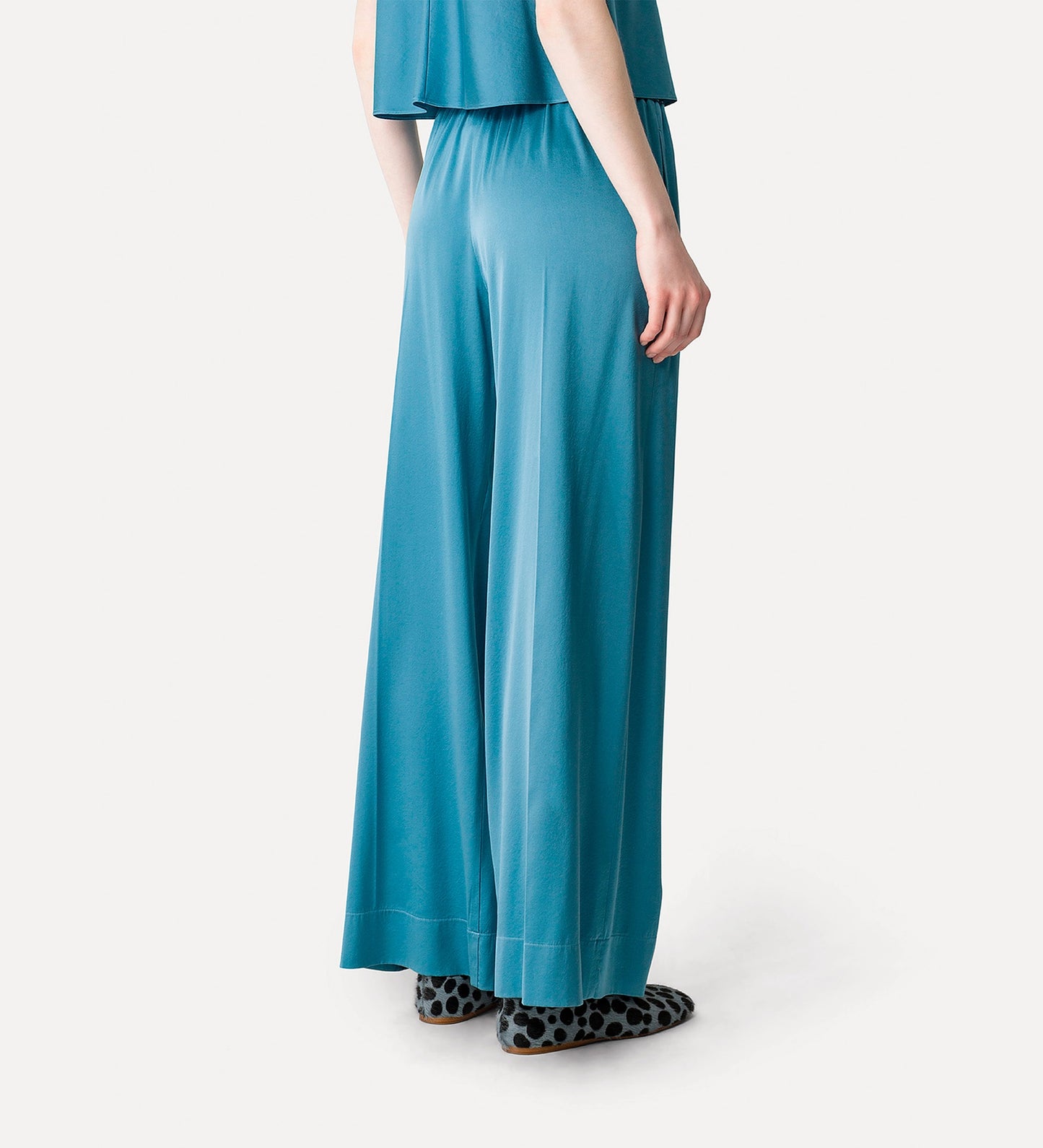 SILK PANTS 14079 BLUE