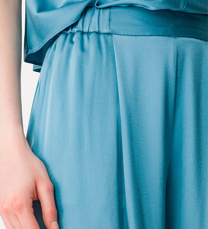 SILK PANTS 14079 BLUE