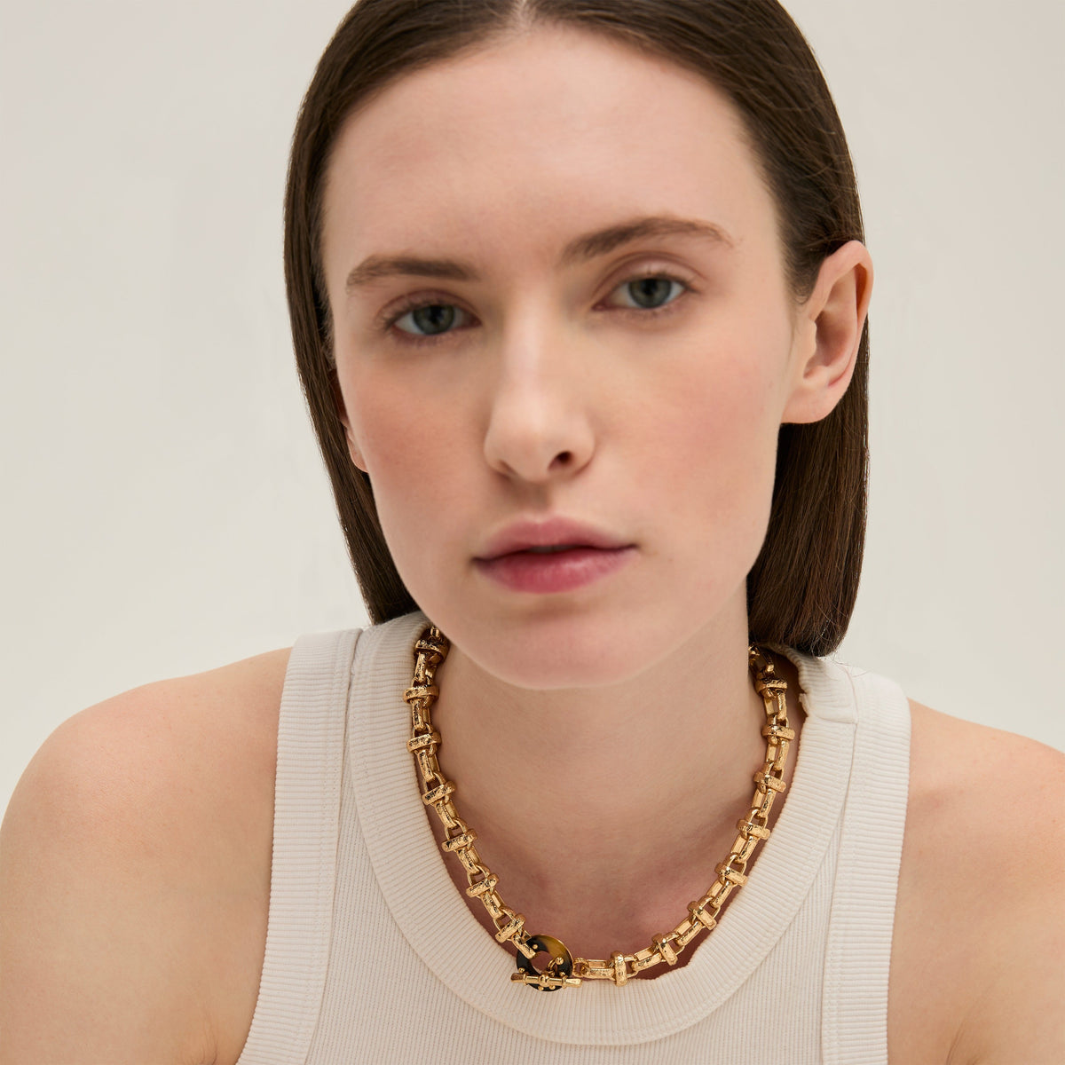 Adrian Acetate Necklace Tortoise