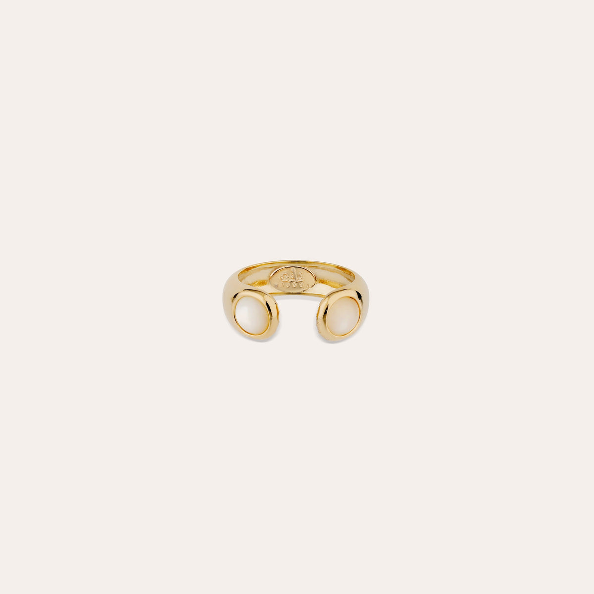 Saint Germain Ring Gold Mother of Pearl
