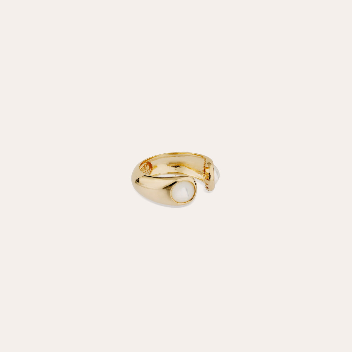 Saint Germain Ring Gold Mother of Pearl