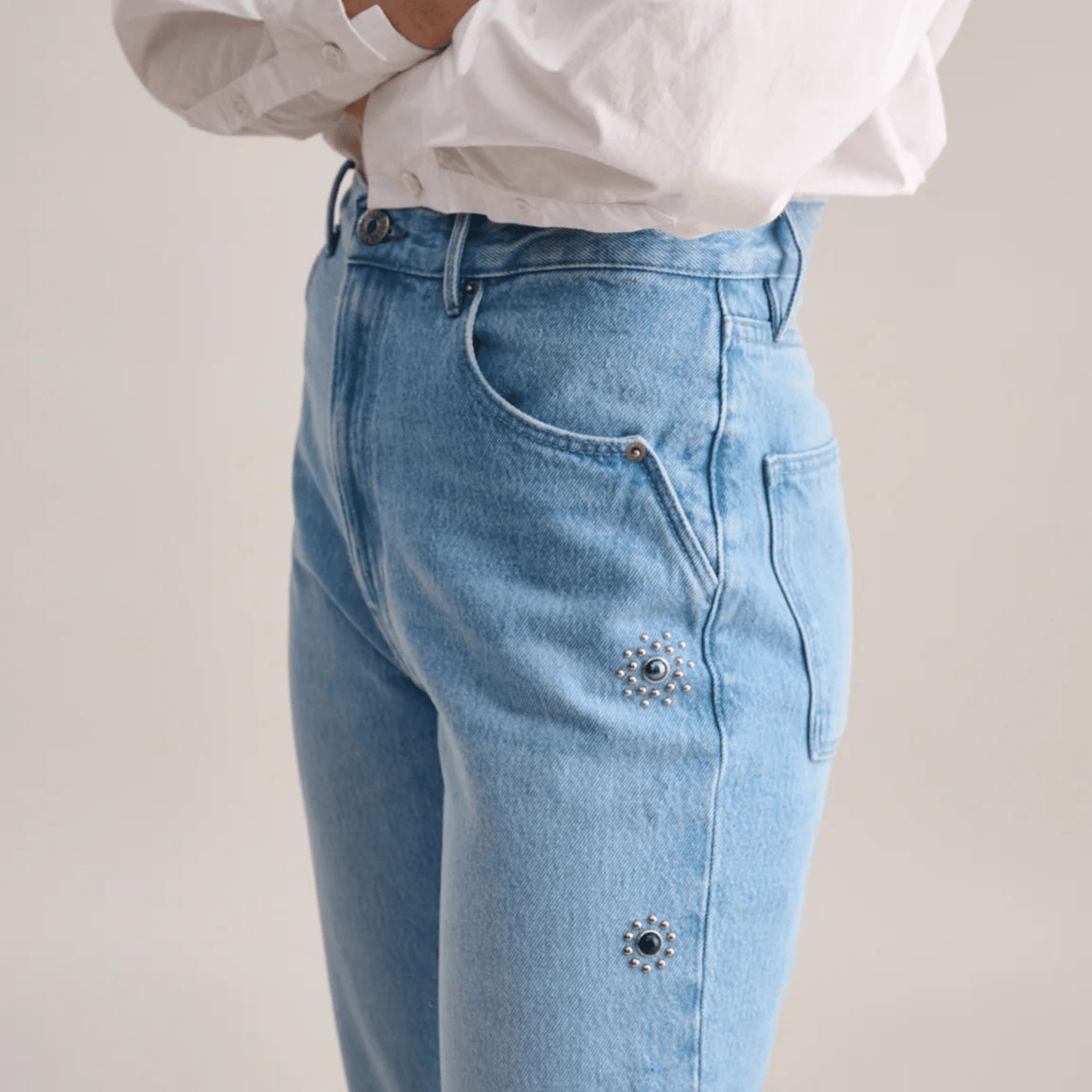 PERKINS EMBELLISHED JEANS