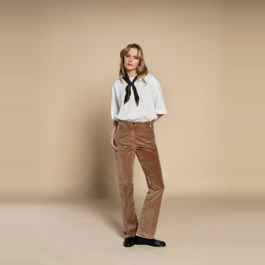 Myths Straight Corduroy Trousers Beige