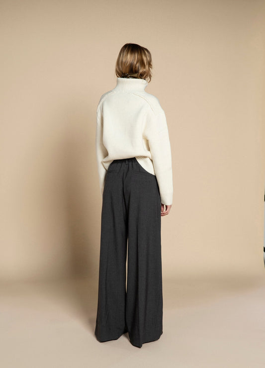 Myths Wide Pleated Trousers Black