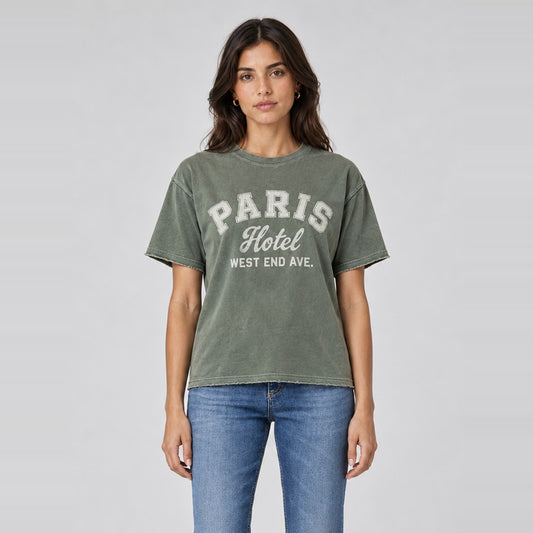 Paris Hotel T-Shirt Olive Branch
