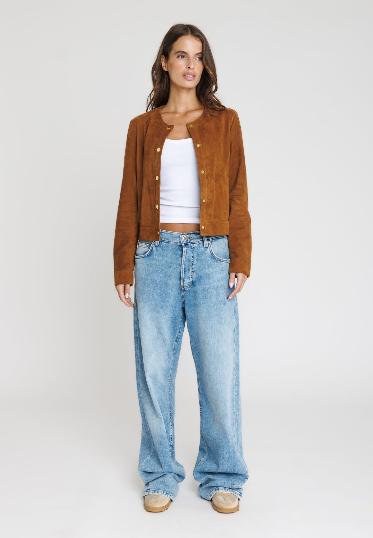 Marion Suede Jacket Cognac – Serge Pariente