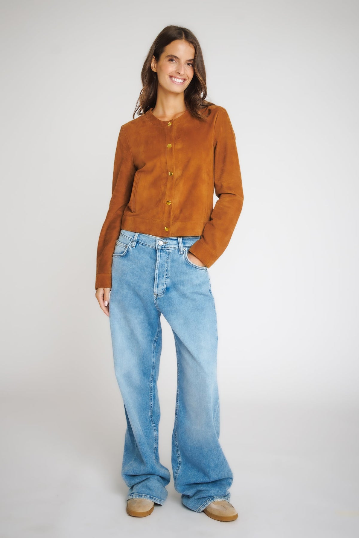 Marion Suede Jacket Cognac – Serge Pariente