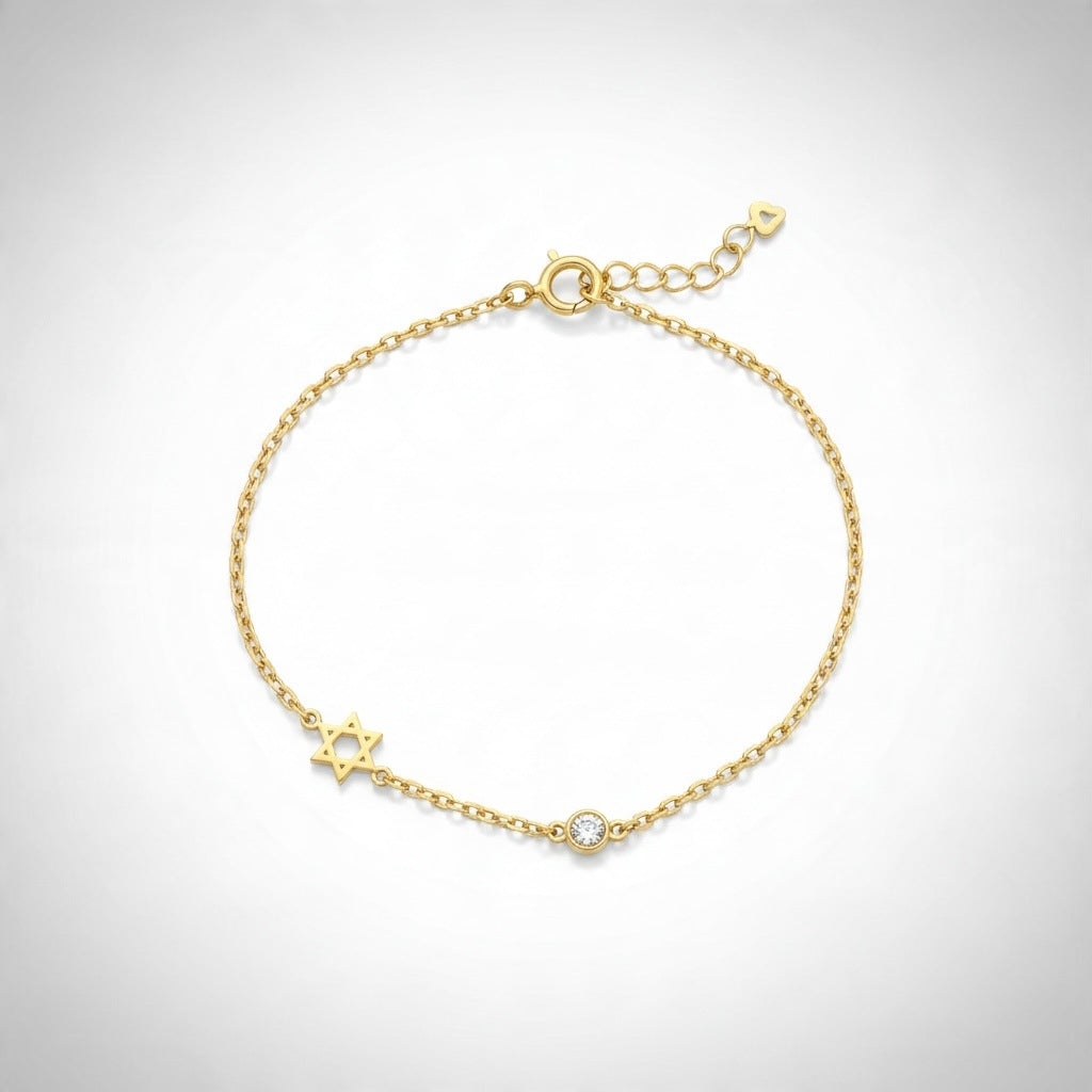 Star of David Diamond Bracelet