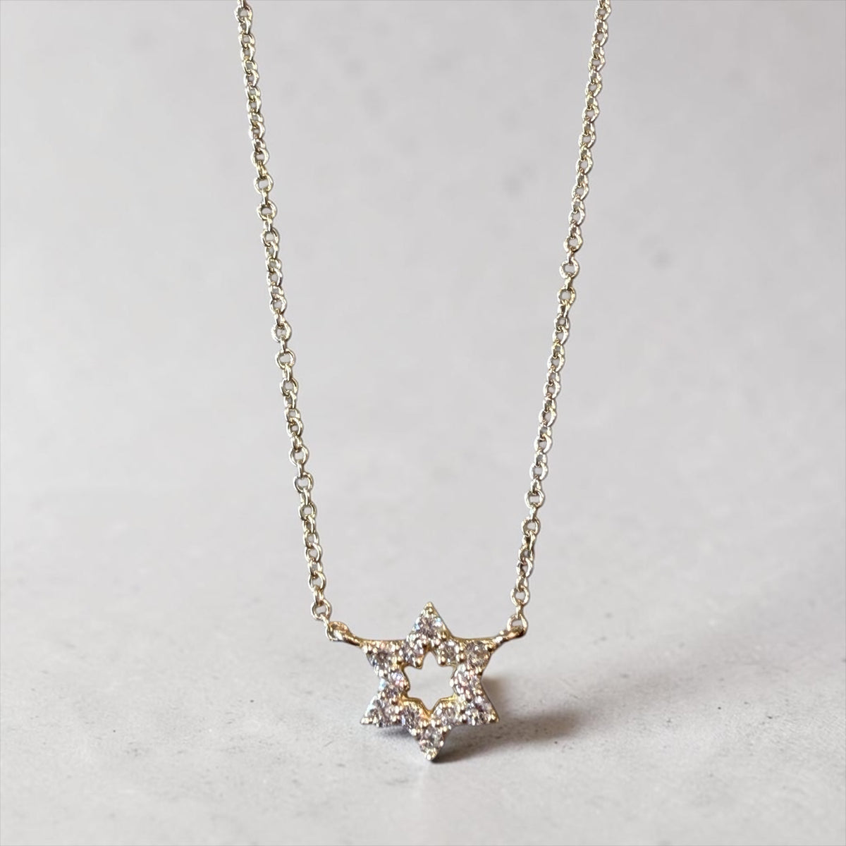Star of David Diamond Necklace