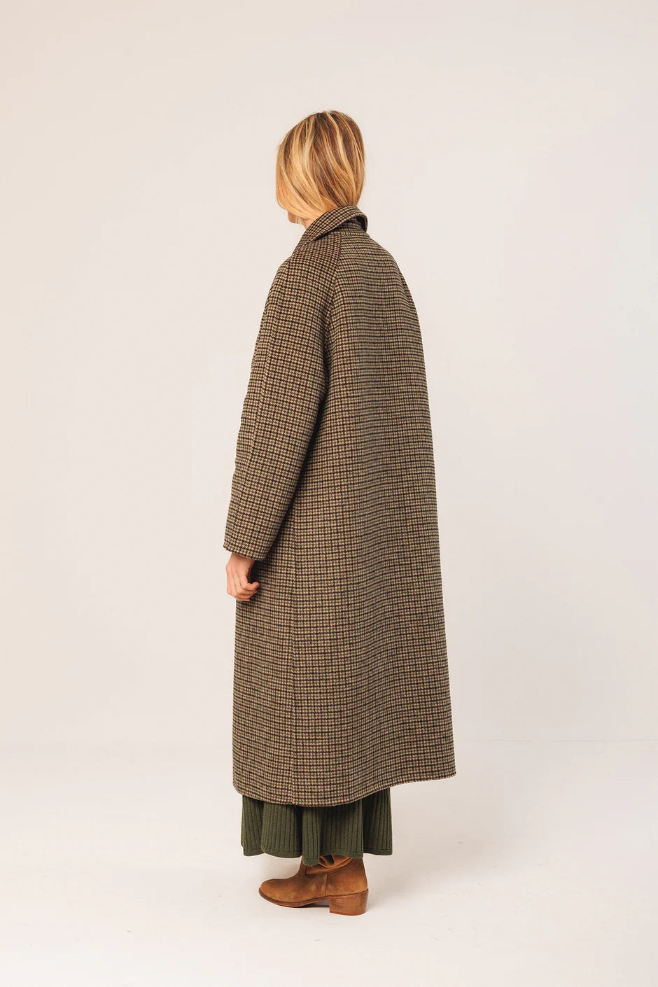 OLIVE WOOL COAT
