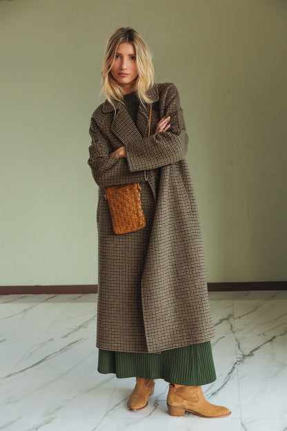 OLIVE WOOL COAT