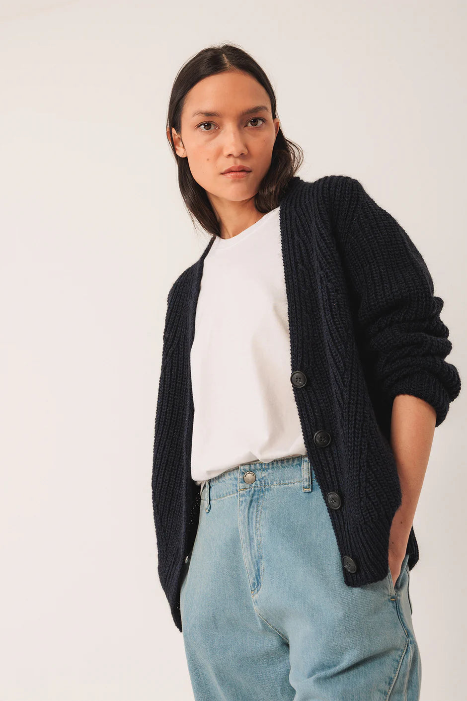 NAVY CARDIGAN