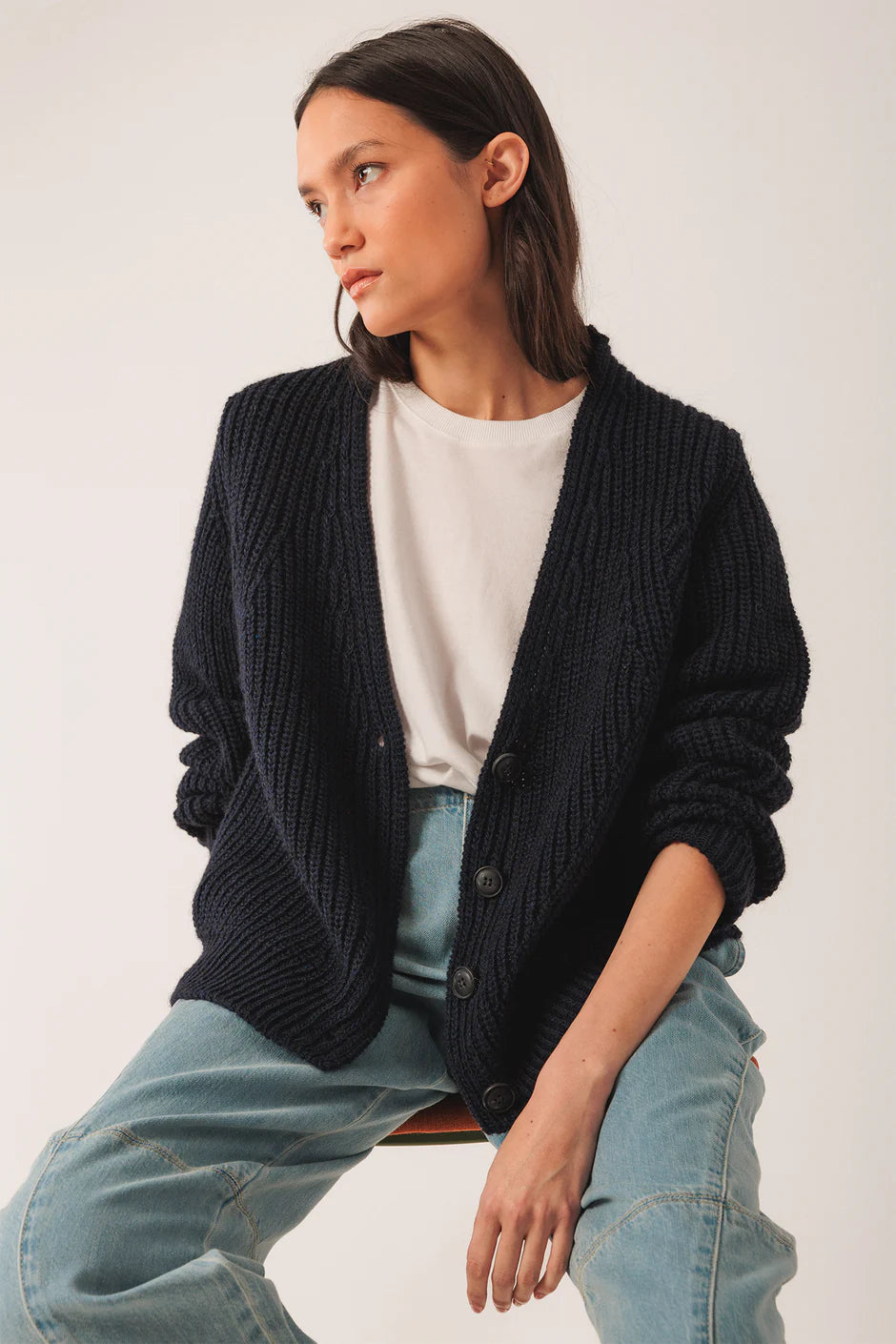 NAVY CARDIGAN