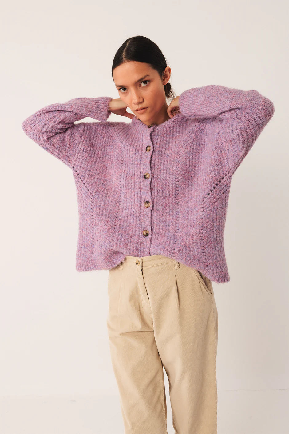 MAUVE CARDIGAN