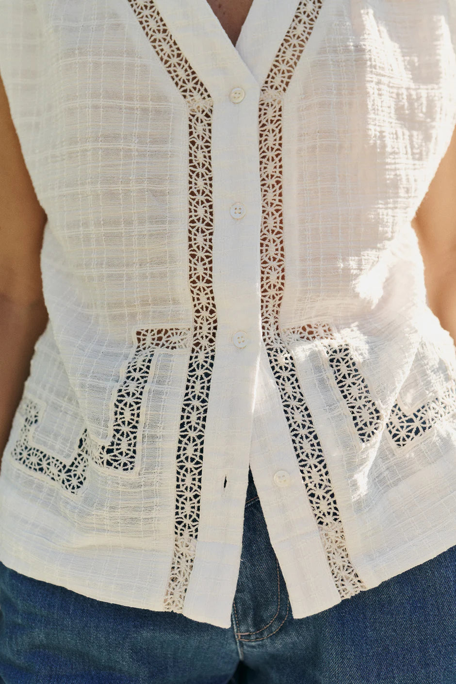 Inset Lace Shirt