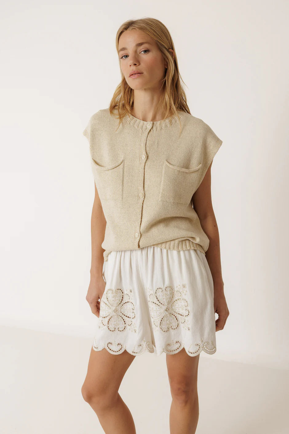 Floral Shorts Off White