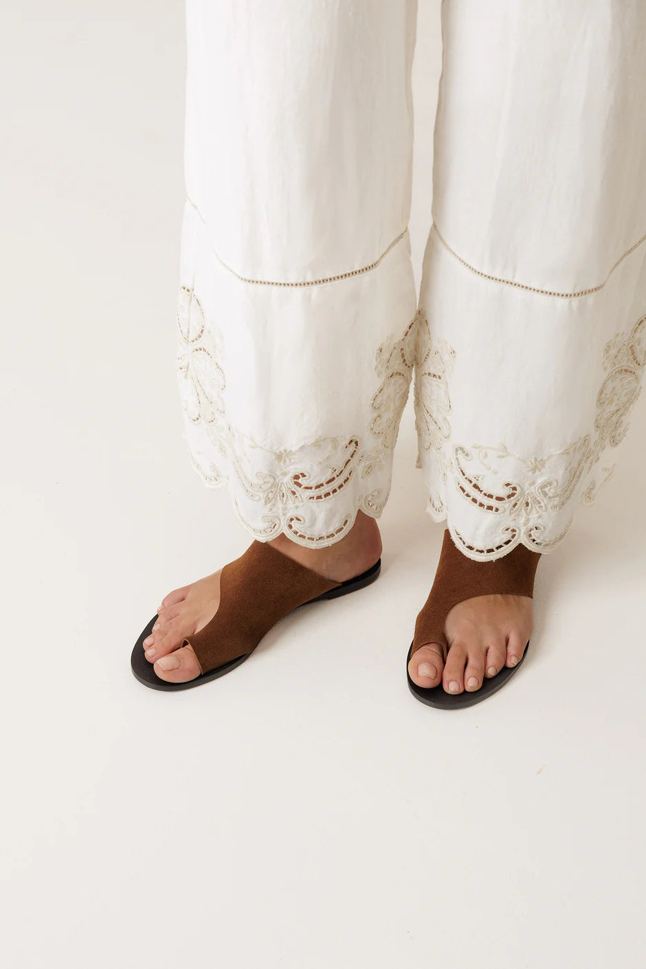 Floral Pants Off White