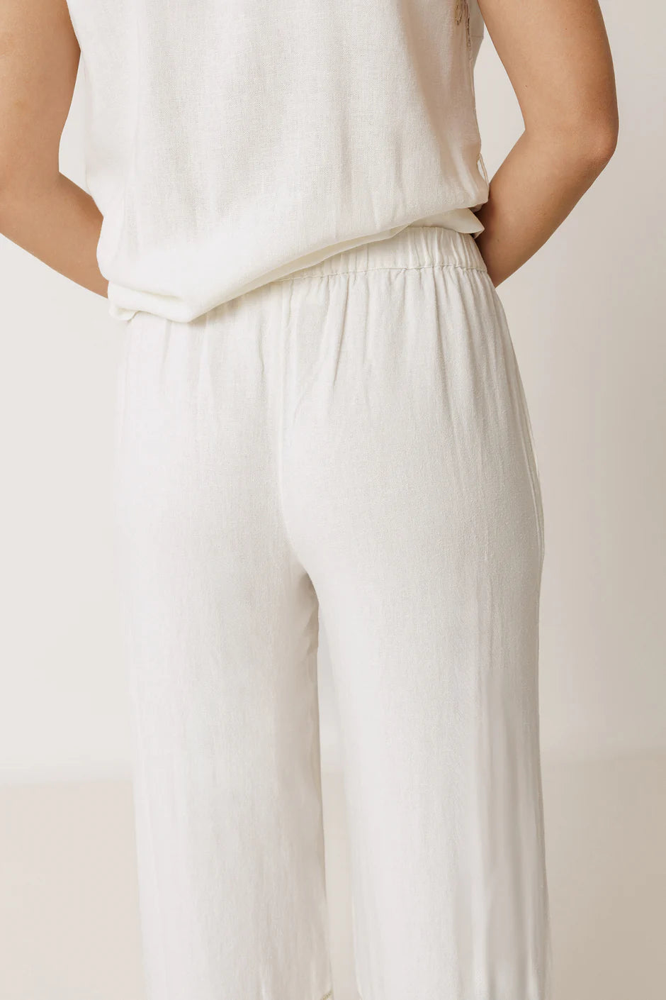 Floral Pants Off White