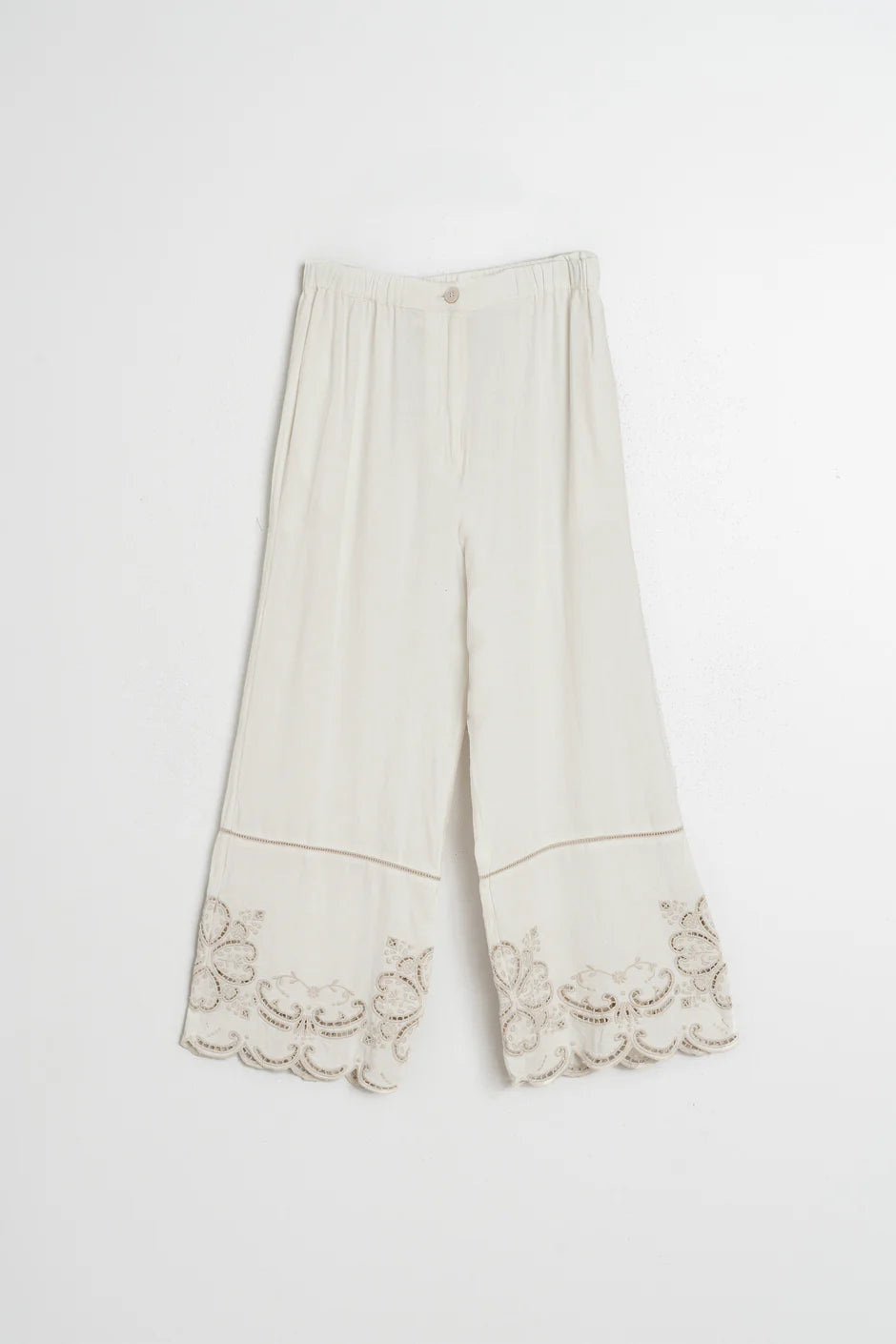 Floral Pants Off White