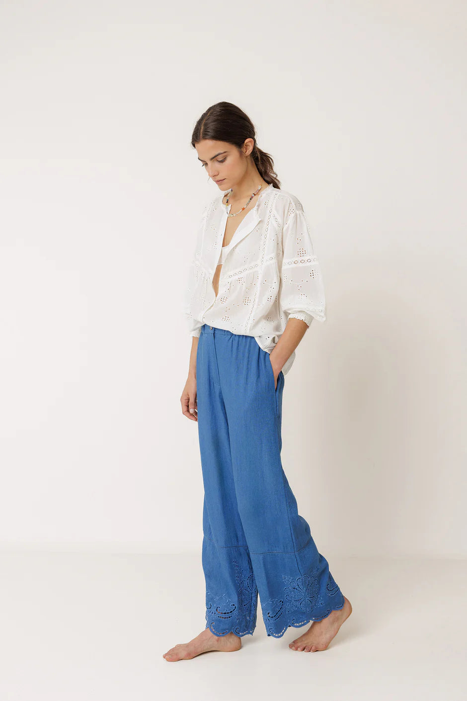 Floral Pants Blue
