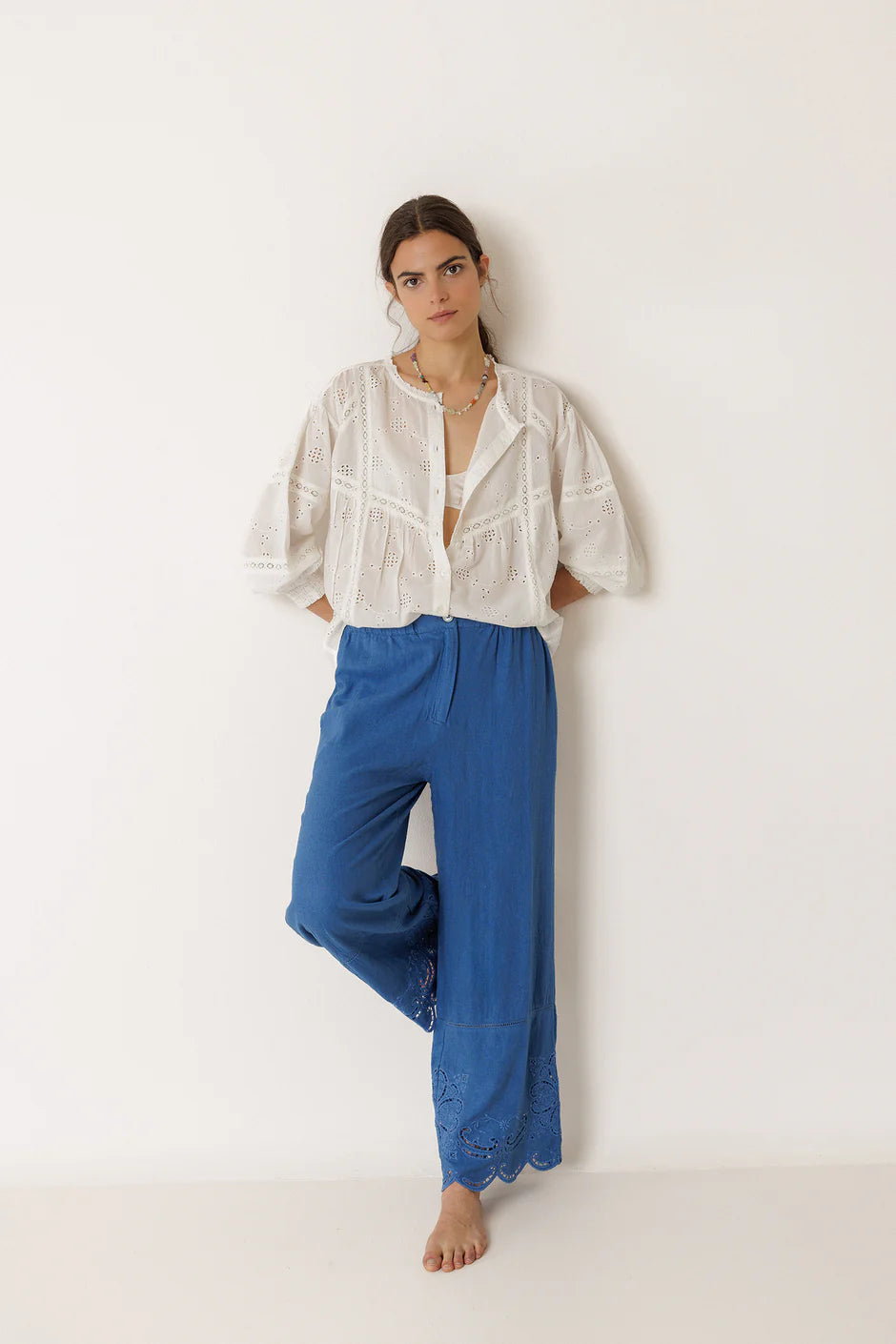 Floral Pants Blue