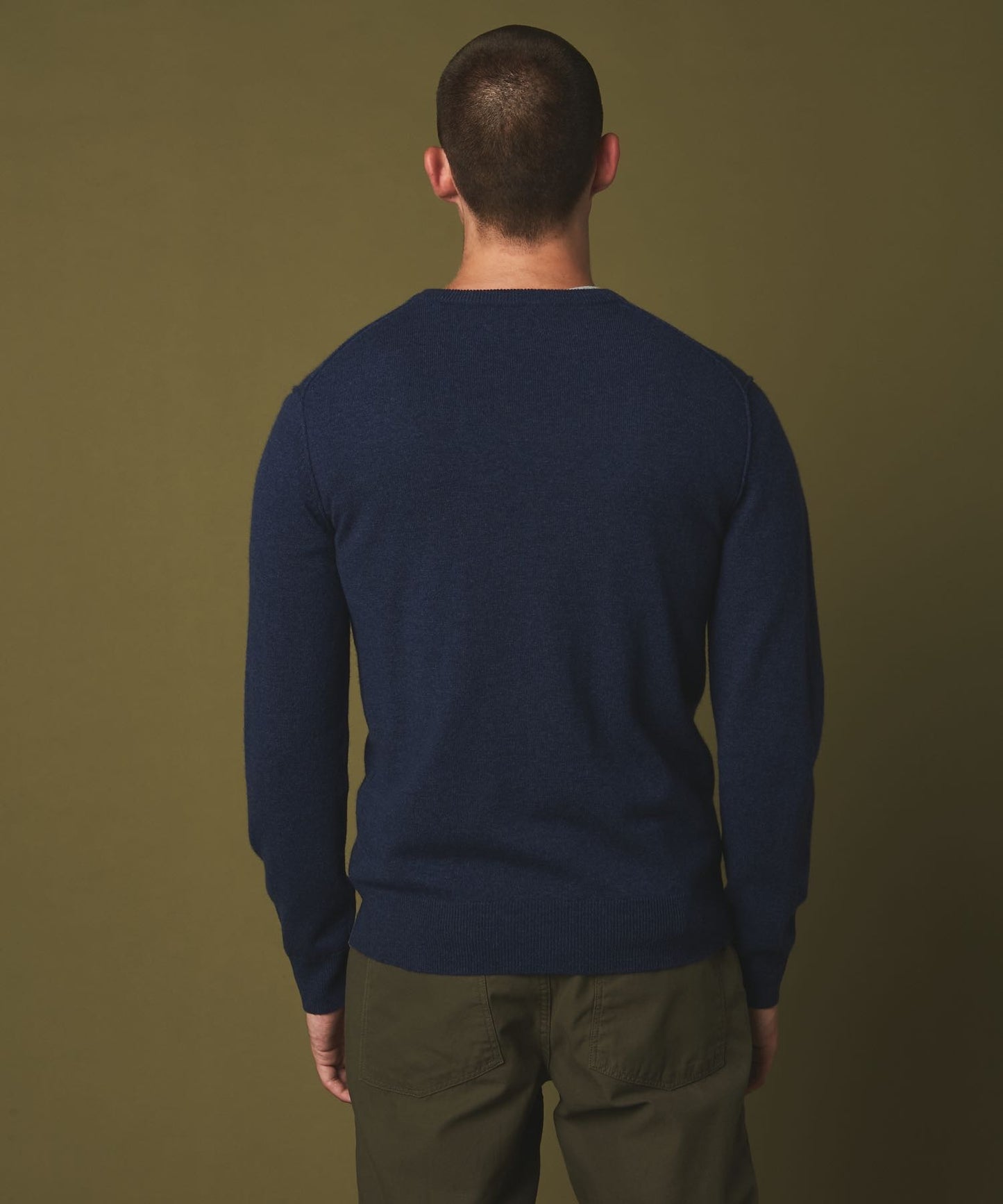 WOOL CASHMERE CREW SWEATER