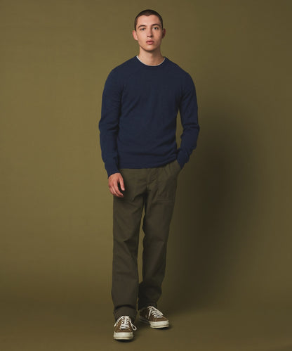 WOOL CASHMERE CREW SWEATER